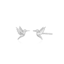 Mini Hummingbird Stud Earrings with Diamond Eye