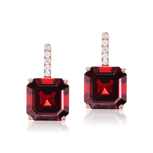Limited Edition Cirque Color Candy Drop Earrings with Garnet & Diamonds