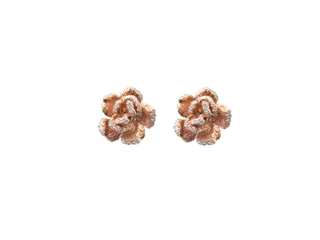 diamond rose studs