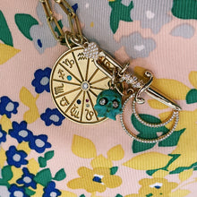 Small Diamond Open Moon Charm