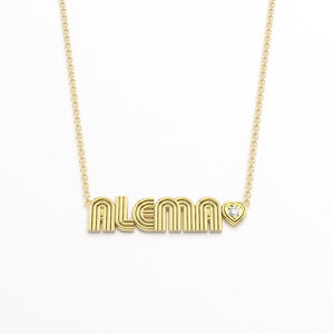 Custom Radiant Nameplate Necklace