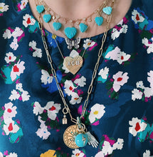 Turquoise Sphere with Diamond Eye or Lighting Bolt Charm