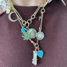 Mother of Pearl and Gemstone Figa Charm Pendant