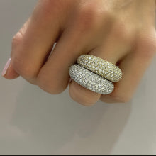 Full Diamond Donut Dome Ring