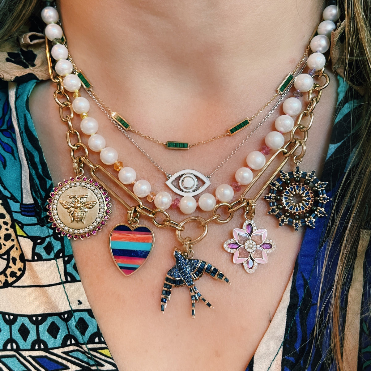 Hand beaded necklaces clearance