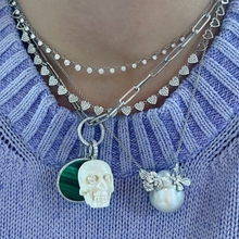 Pave Diamond Love of Hearts Tennis Necklace