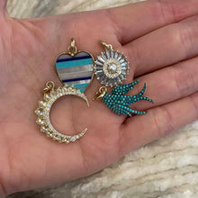 Semi Precious Small Birdie Charm