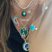 Mediterranean Blue Enamel & Turquoise Disc Charm