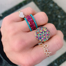 Pave Diamond Sweet Heart Signet Ring