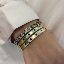 Multi Colored Round Rainbow Bangle