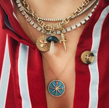 Gold & Diamond Mariner Link Chain Necklace
