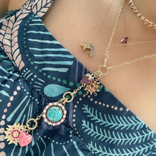 Florence Gemstone and Enamel Pendant Charm