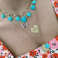 Semi Precious Ombre' and Diamond Butterfly Necklace