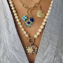 Semi Precious Lucky Hearts Clover Leaf Charm