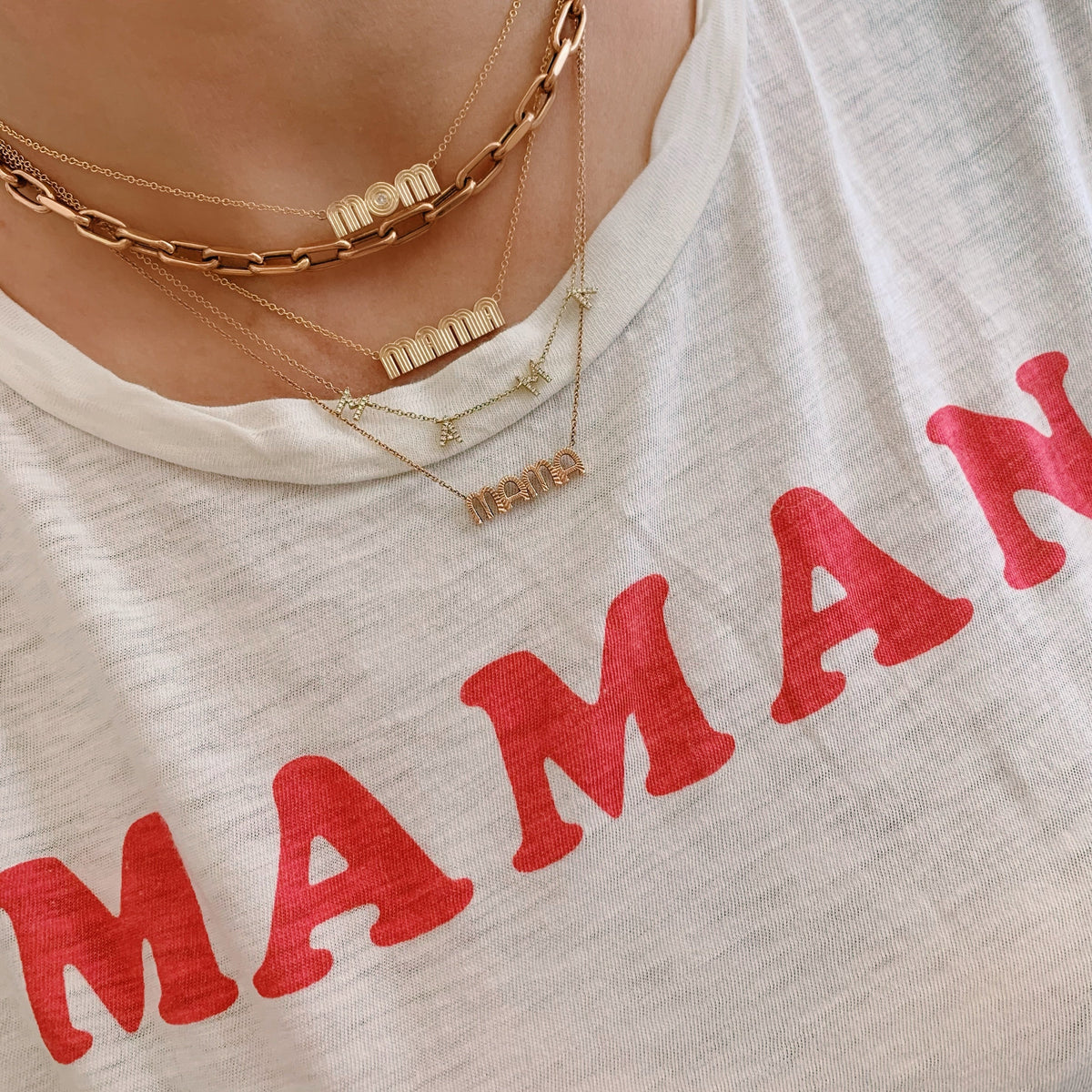 Rose gold mama necklace discount