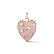 Stone Heart with 14k Stars Pendant