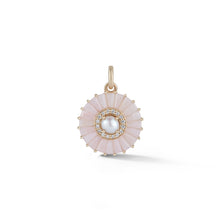 Semiprecious Stone with Pearl & Diamond Emily Pendant Charm
