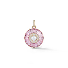 Semiprecious Stone with Pearl & Diamond Emily Pendant Charm