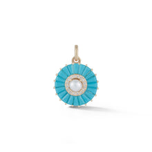 Semiprecious Stone with Pearl & Diamond Emily Pendant Charm