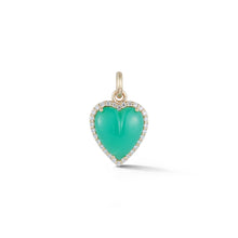 Semi Precious Stone & Diamond Alana Heart Pendant Charm