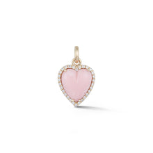 Semi Precious Stone & Diamond Alana Heart Pendant Charm