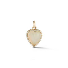 Alana Semi Precious Stone & Diamond Heart Pendant Charm