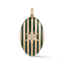 Striped Enamel Star Locket