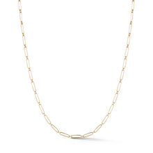 14K Gold Elongated Link Grover Chain