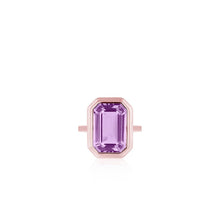 Manhattan Emerald Cut with Gold Frame Ring