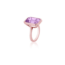 Manhattan Emerald Cut with Gold Frame Ring
