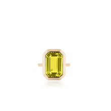 Manhattan Emerald Cut with Gold Frame Ring