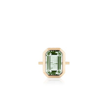 Manhattan Emerald Cut with Gold Frame Ring