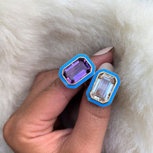 Queen Emerald Cut with Enamel Frame Ring
