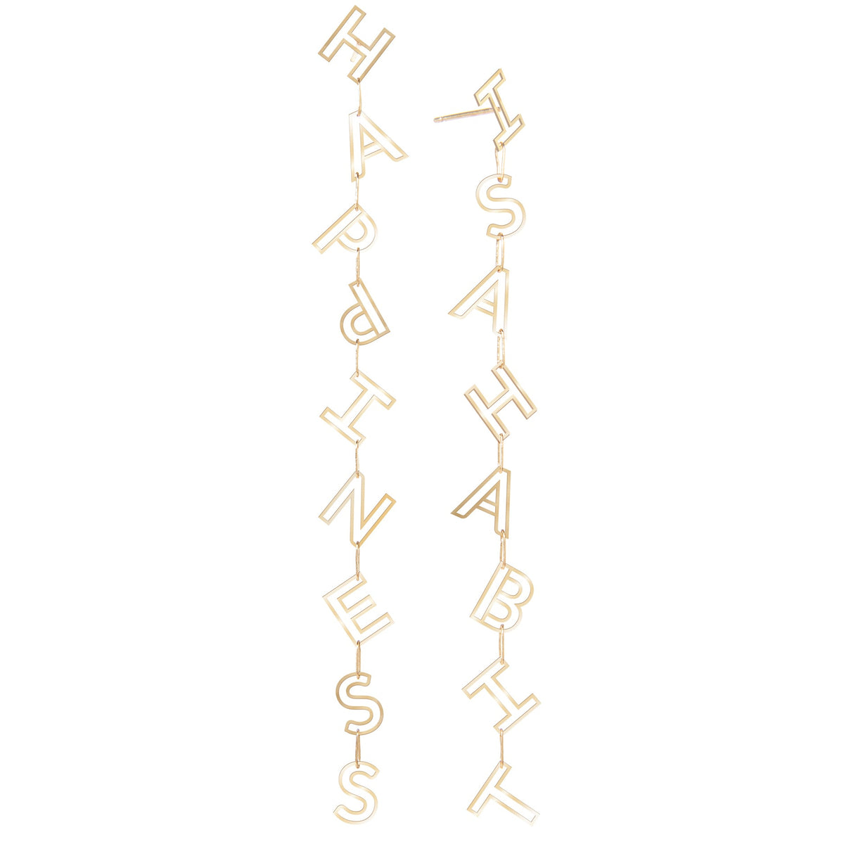 Letter drop earrings shop