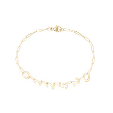 Number Chain Letter Bracelet