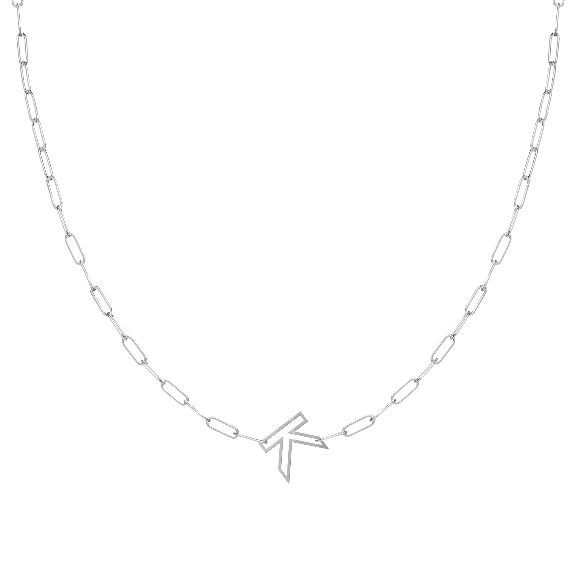 Single Chain Letter Necklace