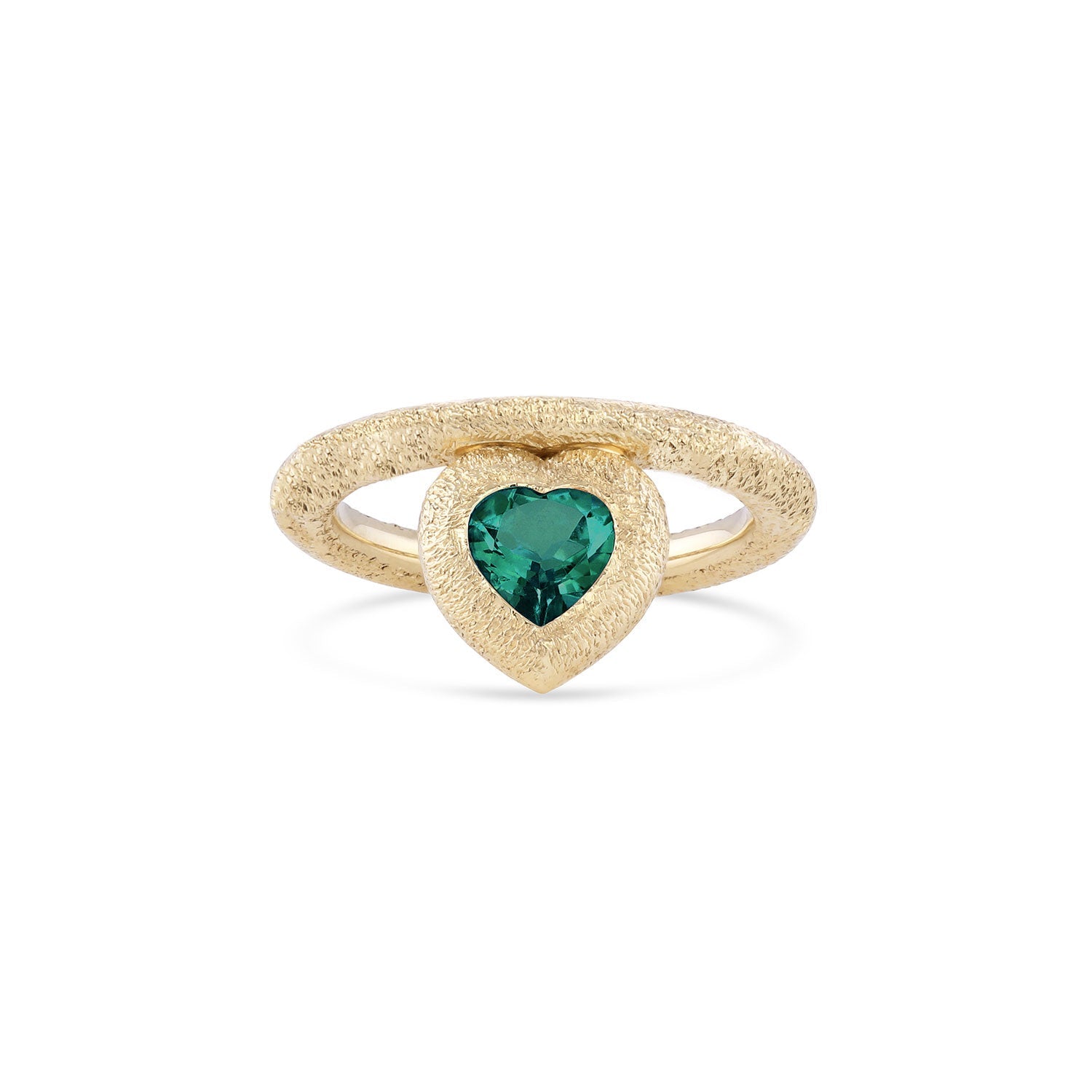 Leona Bezel Set Tourmaline Heart Ring