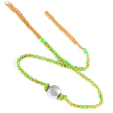 Tahitian Pearl Braided Chain and Silk Wrap Bracelet