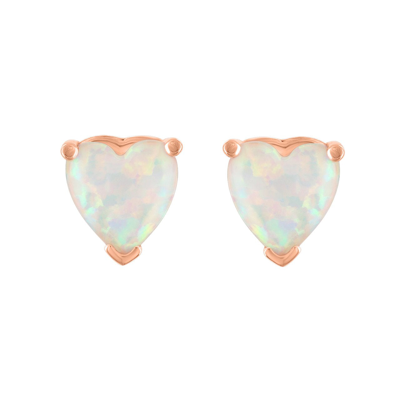 Zoey Opal Heart Studs