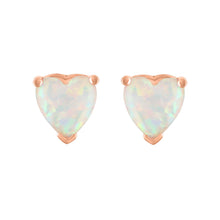 Zoey Opal Heart Studs