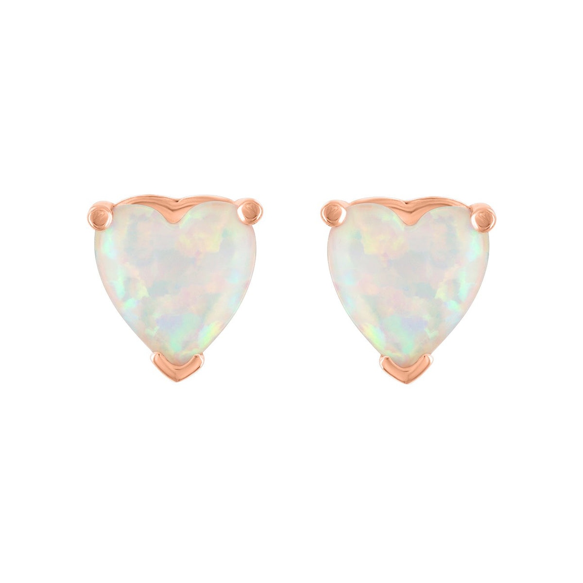 Heart hot sale opal earrings