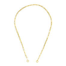 Open Front Paperclip Link Chain Necklace