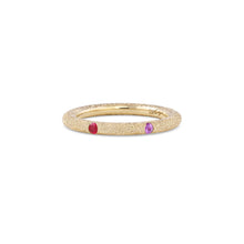 Maude Diamond or Gemstone Stacking Ring with Luster Finish