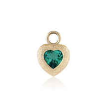 Melly Pink or Green Tourmaline Heart Charm
