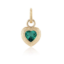Melly Pink or Green Tourmaline Heart Charm