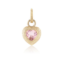 Melly Pink or Green Tourmaline Heart Charm