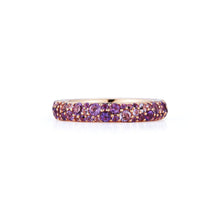 Gemstone or Champagne Diamond Eternity Band Ring