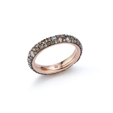 Gemstone or Champagne Diamond Eternity Band Ring