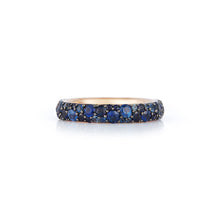 Gemstone or Champagne Diamond Eternity Band Ring