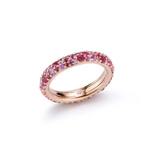 Gemstone or Champagne Diamond Eternity Band Ring